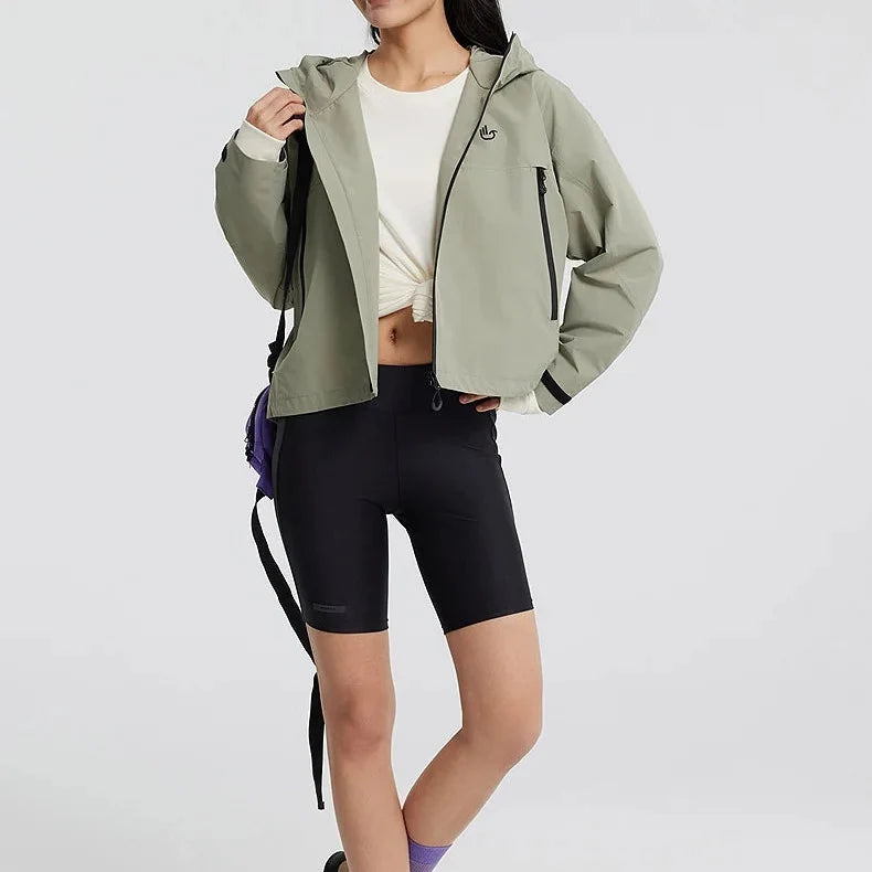Y2K Womens Short Waterproof Windbreaker Jacket