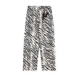 Y2K Zebra Striped Graphic Jeans